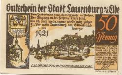 Lauenburg - Stadt - 1.7.1921 - 50 Pfennig