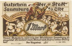 Lauenburg - Stadt - 1.7.1921 - 1 Mark