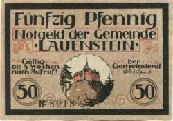 Lauenstein (heute: Ludwigsstadt) - Gemeinde - -- - 50 Pfennig
