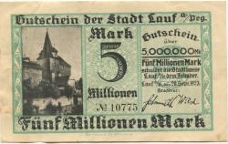 Lauf - Stadt - 20.9.1923 - 5 Millionen Mark