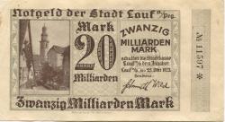 Lauf - Stadt - 25.10.1923 - 20 Milliarden Mark