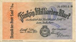 Lauf - Stadt - 5.11.1923 - 50 Milliarden Mark