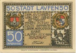Laufen - Stadt - 20.10.1920 - 50 Pfennig