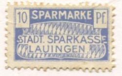 Lauingen - Städtische Sparkasse - -- - 10 Pfennig
