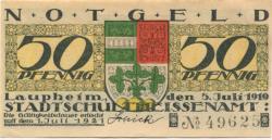 Laupheim - Stadt - 5.7.1919 - 1.7.1921 - 50 Pfennig