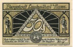 Lautenthal (heute: Langelsheim) - 30.10.1921 - 2.1.1923 - 50 Pfennig