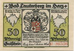 Lauterberg (Bad) - Stadt - 15.7.1921 - 50 Pfennig
