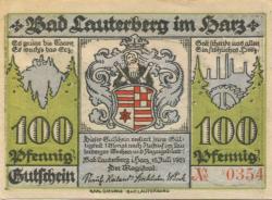 Lauterberg (Bad) - Stadt - 15.7.1921 - 100 Pfennig