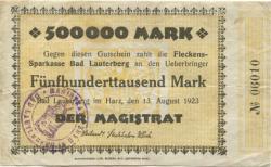Lauterberg (Bad) - Stadt - 13.8.1923 - 500000 Mark