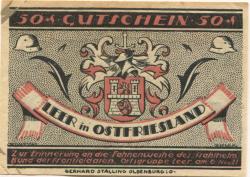 Leer - Stahlhelm, Bund der Frontsoldaten, Ortsgruppe Leer - 6.11.1921 - 50 Pfennig 