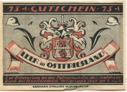 Leer - Stahlhelm, Bund der Frontsoldaten, Ortsgruppe Leer - 6.11.1921 - 75 Pfennig