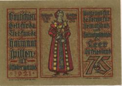 Leer -Verein für Heimatschutz und Heimatgeschichte eV - Oktober 1921 - 75 Pfennig