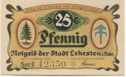 Lehesten - Stadt - 11.11.1920 - 25 Pfennig