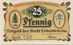 Lehesten - Stadt - 11.11.1920 - 25 Pfennig