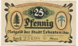 Lehesten - Stadt - 11.11.1920 - 25 Pfennig