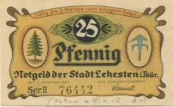 Lehesten - Stadt - 11.11.1920 - 25 Pfennig