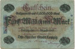 Leipzig - Stadt - 10.8.1923 - 5 Millionen Mark