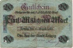 Leipzig - Stadt - 10.8.1923 - 5 Millionen Mark
