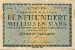 Leipzig - Stadt - 1.10.1923 - 500 Millionen Mark