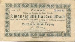 Leipzig - Stadt - 1.10.1923 - 20 Milliarden Mark