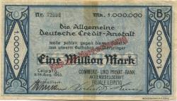 Leipzig - Commerz- und Privat-Bank AG, Filiale Leipzig - 16.8.1923 - 1 Million Mark