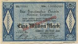 Leipzig - Commerz- und Privat-Bank AG, Filiale Leipzig - 16.8.1923 - 1 Million Mark