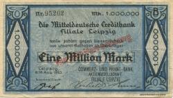 Leipzig - Commerz- und Privat-Bank AG, Filiale Leipzig - 16.8.1923 - 1 Million Mark