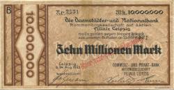 Leipzig - Commerz- und Privat-Bank AG, Filiale Leipzig - 24.8.1923 - 10 Millionen Mark
