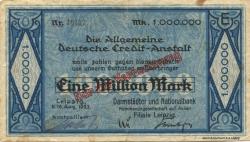 Leipzig - Darmstädter und Nationalbank KaA, Filiale Leipzig - 16.8.1923 - 1 Million Mark