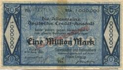 Leipzig - Darmstädter und Nationalbank KaA, Filiale Leipzig - 16.8.1923 - 1 Million Mark