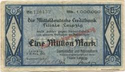 Leipzig - Darmstädter und Nationalbank KaA, Filiale Leipzig - 16.8.1923 - 1 Million Mark