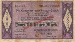 Leipzig - Darmstädter und Nationalbank KaA, Filiale Leipzig - 16.8.1923 - 2 Millionen Mark