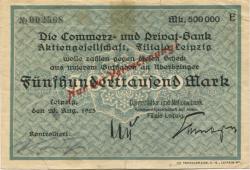 Leipzig - Darmstädter und Nationalbank KaA, Filiale Leipzig - 20.8.1923 - 500000 Mark