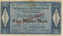 Leipzig - Dresdner Bank - 16.8.1923 - 1 Million Mark