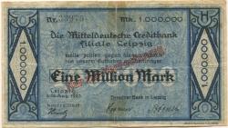 Leipzig - Dresdner Bank - 16.8.1923 - 1 Million Mark