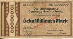 Leipzig - Dresdner Bank - 24.8.1923 - 10 Millionen Mark