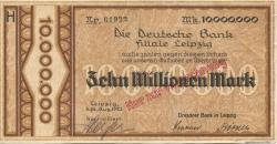Leipzig - Dresdner Bank - 24.8.1923 - 10 Millionen Mark