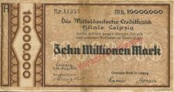 Leipzig - Dresdner Bank - 24.8.1923 - 10 Millionen Mark