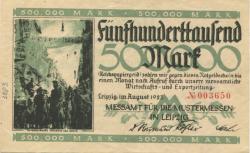 Leipzig - Messeamt für Mustermessen - August 1923 - 500000 Mark