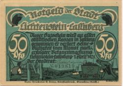 Lichtenstein(-Callnberg) - Stadt - 1.4.1921 - 50 Pfennig 
