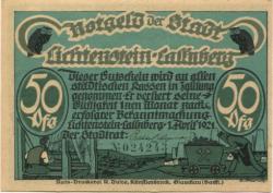 Lichtenstein(-Callnberg) - Stadt - 1.4.1921 - 50 Pfennig 