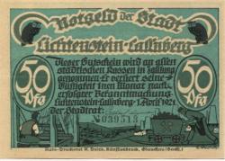 Lichtenstein(-Callnberg) - Stadt - 1.4.1921 - 50 Pfennig 