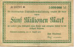 Lichtenstein(-Callnberg) - Stadt - 25.8.1923 - 5 Millionen Mark 