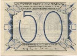 Liebenwerda (Bad) - Kreis - 1.10.1921 - 50 Pfennig 