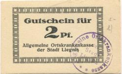 Liegnitz (heute: PL-Legnica) - Allgemeine Ortskrankenkasse - -- - 2 Pfennig 