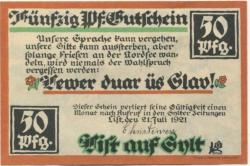 List - Gemeinde - 21.7.1921 - 50 Pfennig