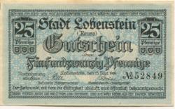 Lobenstein - Stadt - 15.9.1919 - 25 Pfennig