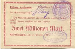 Lobsdorf (heute: Sankt Egidien) - Seim, Oswald - 14.9.1923 - 2 Millionen Mark