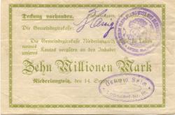 Lobsdorf (heute: Sankt Egidien) - Seim, Oswald - 14.9.1923 - 10 Millionen Mark