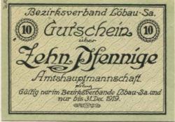 Löbau - Amtshauptmannschaft - 1918 - 31.12.1919 - 10 Pfennig